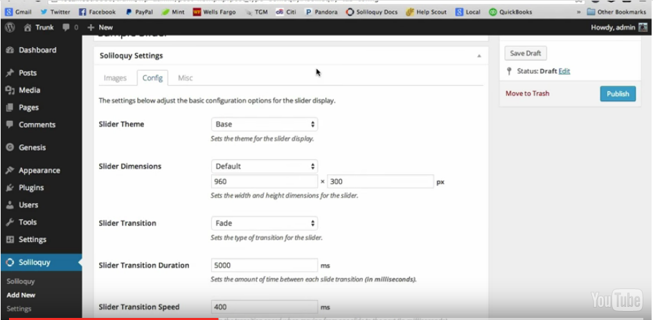 Images Slider Settings