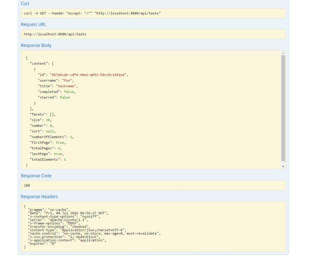 REST Endpoint using Swagger-UI