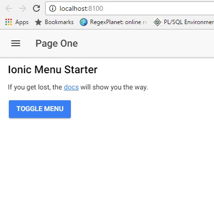 Ionic Menu Starter