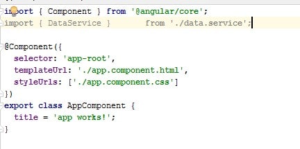 DataService in Angular2