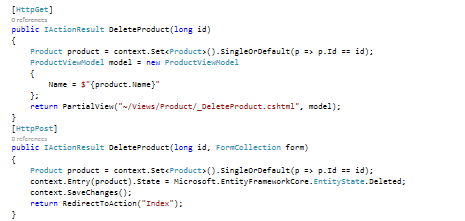 Delete Action Method