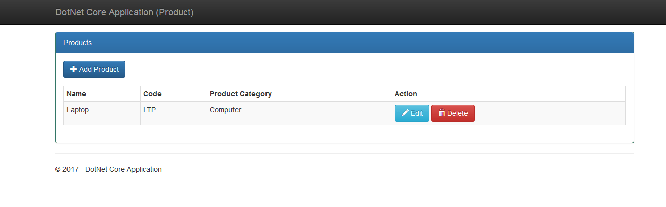 Product Application Listing