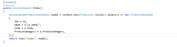 Listing ActionMethod