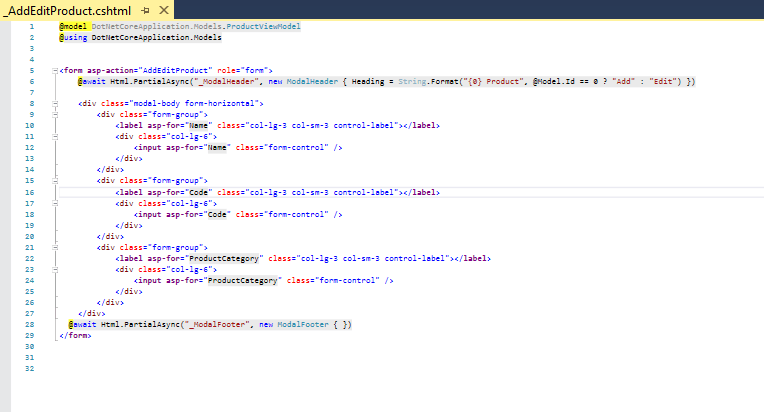 Add Modify ASP.NET Core App